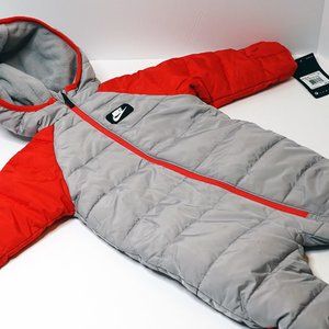 TODDLER NIKE HOODED PUFFER SNOWSUIT COVERALL